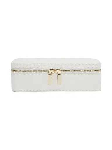 Wolf Maria Rectangle Quilted Zip Leather Jewelry Case | Thumbnail 1