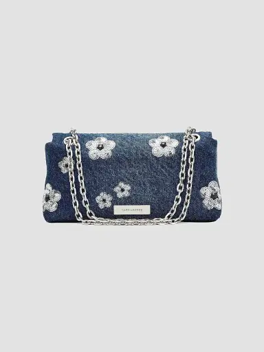 Marc Jacobs Women's The Sequin Daisy Denim Dual Chain Wallet - Denim | Thumbnail 4 Marc Jacobs Women's The Sequin Daisy Denim Dual Chain Wallet - Denim | Thumbnail 4