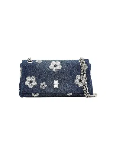 Marc Jacobs Women's The Sequin Daisy Denim Dual Chain Wallet - Denim | Thumbnail 1 Marc Jacobs Women's The Sequin Daisy Denim Dual Chain Wallet - Denim | Thumbnail 1