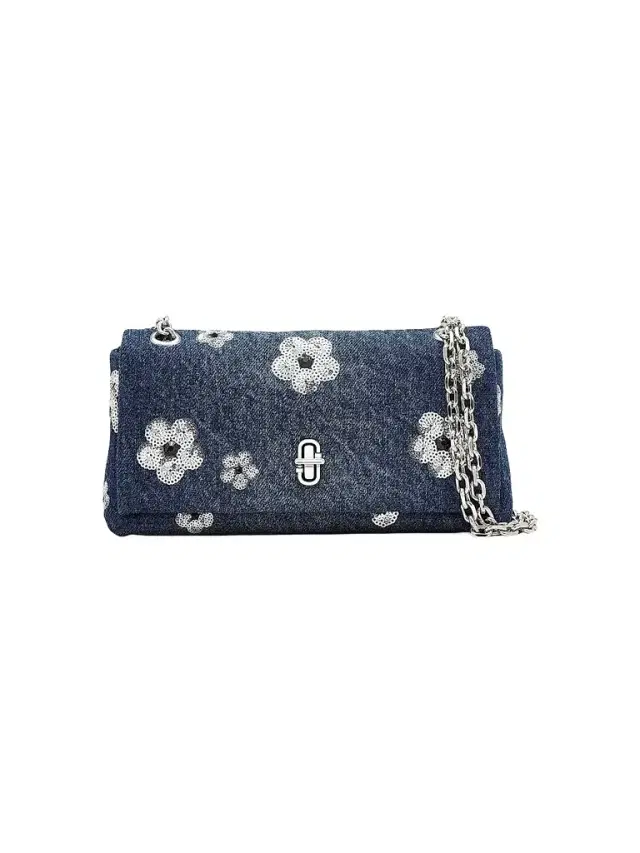 Marc Jacobs Women's The Sequin Daisy Denim Dual Chain Wallet - Denim