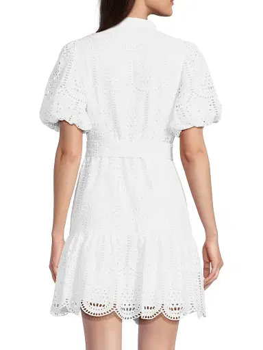 Lilly Pulitzer Women's Cotton Tie-Waist Puff-Sleeve Minidress | Thumbnail 5 Lilly Pulitzer Women's Cotton Tie-Waist Puff-Sleeve Minidress | Thumbnail 5