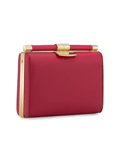 Tyler Ellis Women's Jamie Clutch Small in Du Puy Leather - Azalea | Thumbnail 1 Tyler Ellis Women's Jamie Clutch Small in Du Puy Leather - Azalea | Thumbnail 1