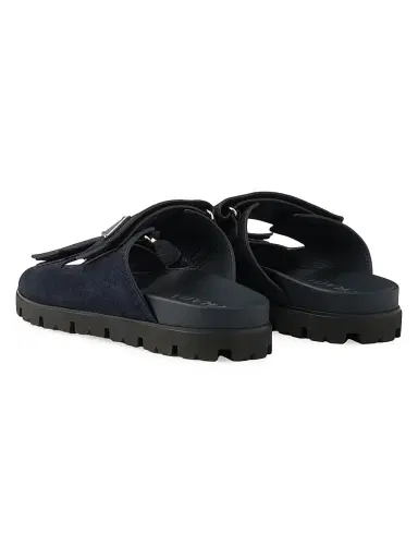 Prada Men's Suede Band Sandals - Blue - Size 10.5 | Thumbnail 3