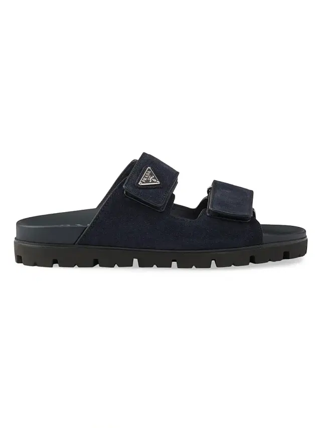 Men's Suede Band Sandals - Blue