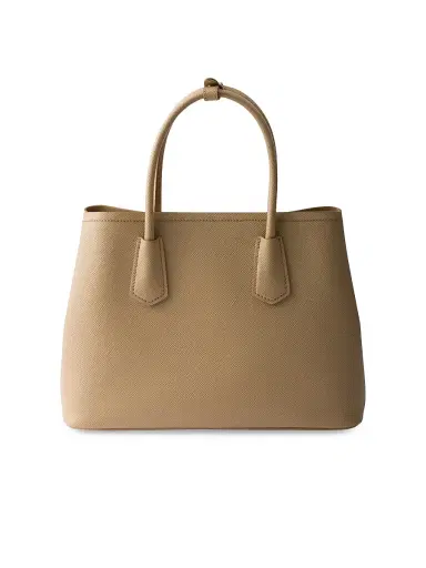 Prada Women's Double Saffiano Leather Top Handle Bag - Beige Khaki | Thumbnail 3