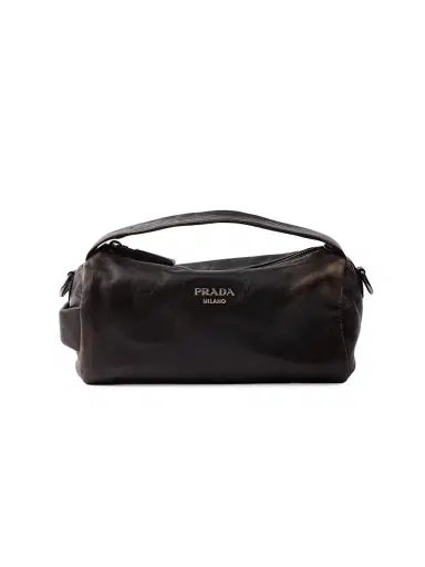 Prada Men's Nappa Leather Shoulder Bag - Brown | Thumbnail 1 Prada Men's Nappa Leather Shoulder Bag - Brown | Thumbnail 1