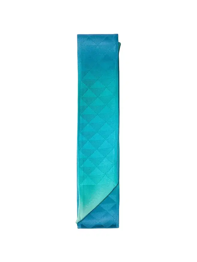 Women's Skinny Printed Silk Twill Rectangular Scarf - Blue