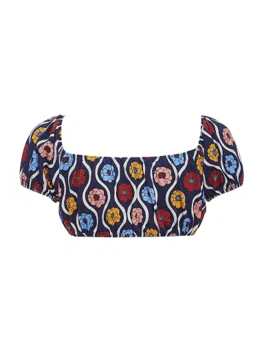 La DoubleJ Women's Mirage Top - Whitsun Mini Blue | Thumbnail 2