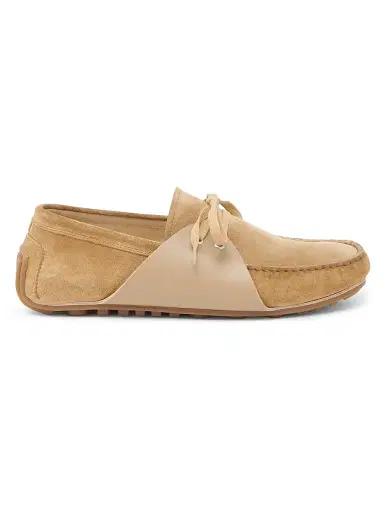 MOSCHINO Men's Suede Driving Loafers - Beige - Size 11 | Thumbnail 1 MOSCHINO Men's Suede Driving Loafers - Beige - Size 11 | Thumbnail 1