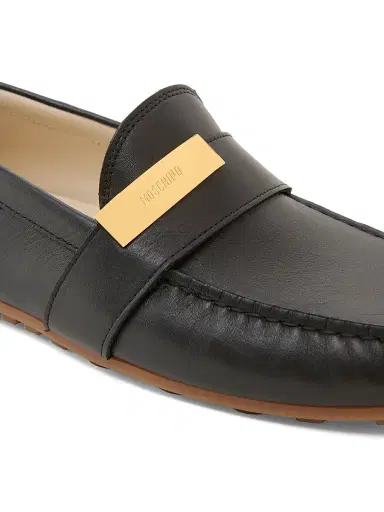 MOSCHINO Men's Leather Driving Loafers - Black - Size 9 | Thumbnail 5 MOSCHINO Men's Leather Driving Loafers - Black - Size 9 | Thumbnail 5