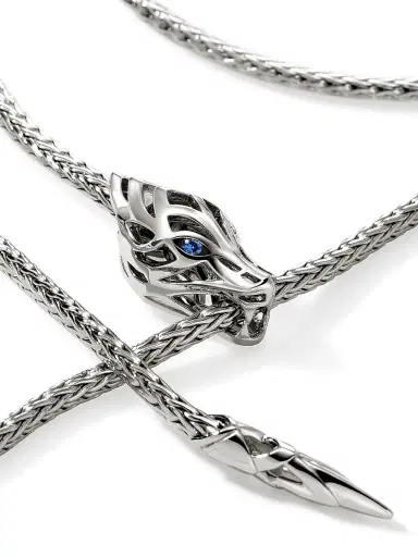 John Hardy Women's Naga Dragon Sterling Silver & Blue Sapphire Lariat Necklace - Silver | Thumbnail 7