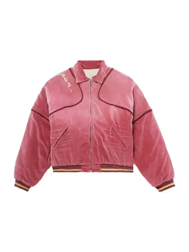 KAPITAL Logo-Embroidered Zip-Detailed Cotton-Velvet Bomber Jacket - Men | Thumbnail 1 KAPITAL Logo-Embroidered Zip-Detailed Cotton-Velvet Bomber Jacket - Men | Thumbnail 1