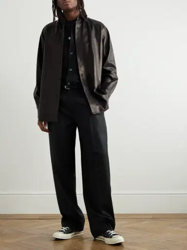A.PRESSE Leather Shirt Jacket - Men | Thumbnail 2 A.PRESSE Leather Shirt Jacket - Men | Thumbnail 2
