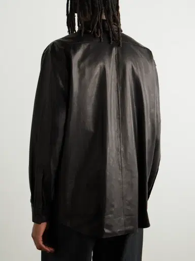 A.PRESSE Leather Shirt Jacket - Men | Thumbnail 4 A.PRESSE Leather Shirt Jacket - Men | Thumbnail 4