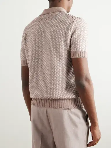 Zegna Silk, Cotton and Linen-Blend Polo Shirt - Men | Thumbnail 3 Zegna Silk, Cotton and Linen-Blend Polo Shirt - Men | Thumbnail 3
