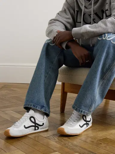 Loewe Ballet Runner 2.0 Logo-Appliquéd Shell, Suede and Leather Sneakers - Men | Thumbnail 2 Loewe Ballet Runner 2.0 Logo-Appliquéd Shell, Suede and Leather Sneakers - Men | Thumbnail 2