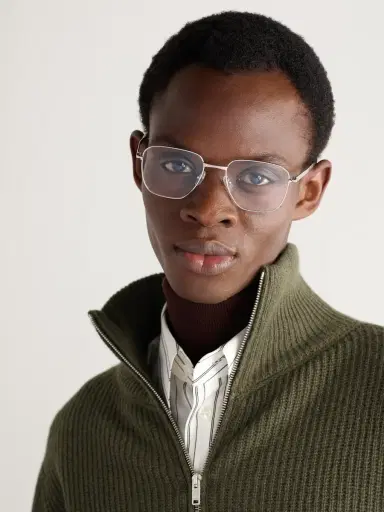 Cartier Eyewear Santos de Cartier D-Frame Silver-Tone Titanium Optical Glasses - Men | Thumbnail 2 Cartier Eyewear Santos de Cartier D-Frame Silver-Tone Titanium Optical Glasses - Men | Thumbnail 2