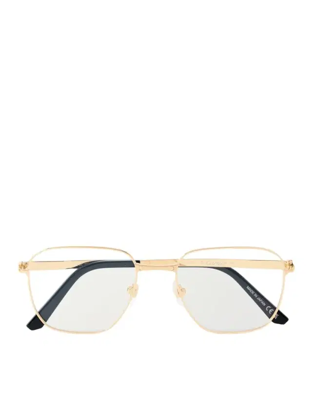 Santos de Cartier D-Frame Gold-Tone Titanium Optical Glasses - Men
