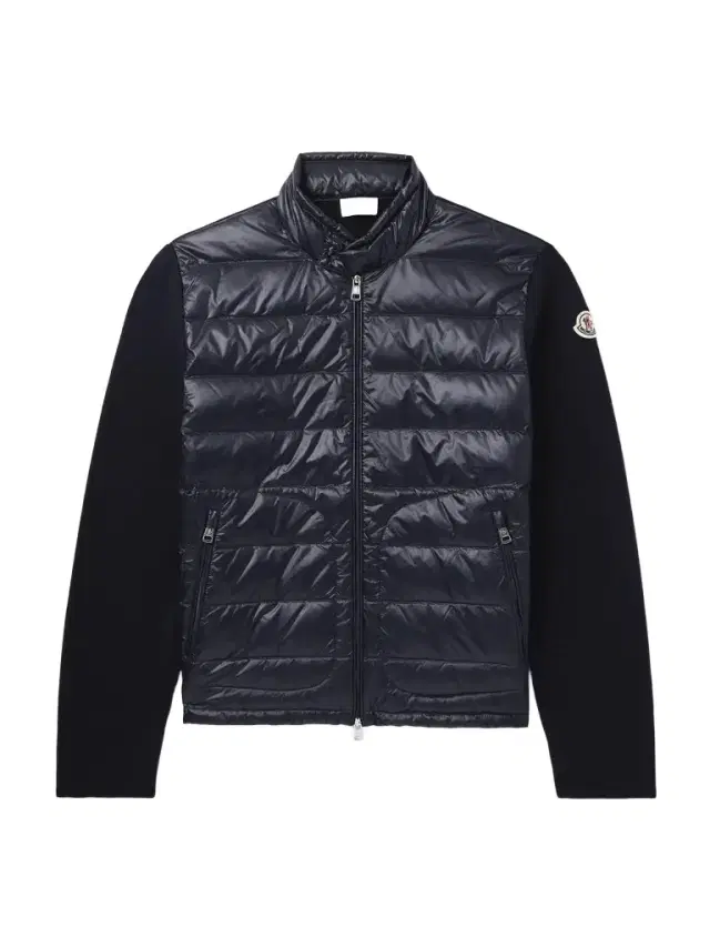 Moncler Slim-Fit Logo-Appliquéd Quilted Nylon-Panelled Wool Down Cardigan - Men
