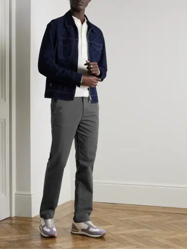 MR P. Samuel Straight-Leg Organic Cotton-Blend Twill Chinos - Men | Thumbnail 2