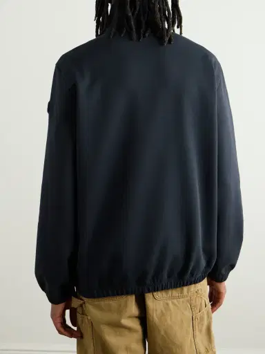 Moncler Logo-Appliquéd Cotton-Blend Jersey Half-Zip Sweatshirt - Men | Thumbnail 3 Moncler Logo-Appliquéd Cotton-Blend Jersey Half-Zip Sweatshirt - Men | Thumbnail 3