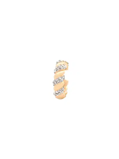 Wish Fine Jewelry 0.17ct Diamond 18K Gold Grooved Ear Cuff | Thumbnail 2 Wish Fine Jewelry 0.17ct Diamond 18K Gold Grooved Ear Cuff | Thumbnail 2