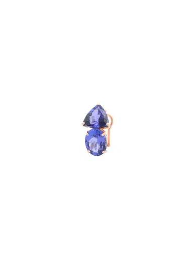Wish Fine Jewelry 3.75ct Tanzanite 18K Gold Two Stone Earcuff | Thumbnail 1