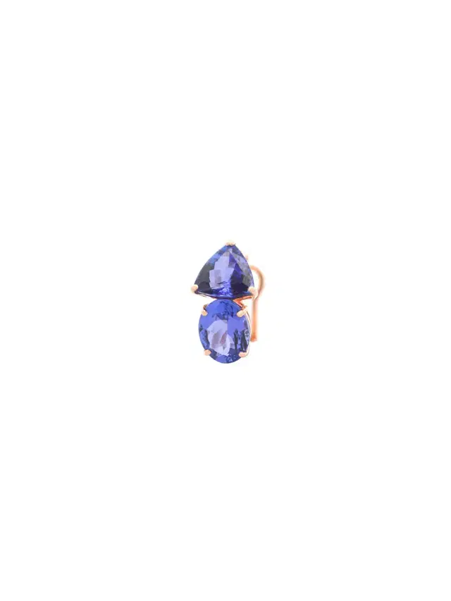Wish Fine Jewelry 3.75ct Tanzanite 18K Gold Two Stone Earcuff
