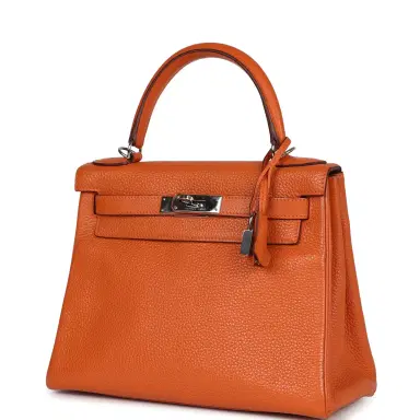 HERMÈS Pre-owned Hermes Kelly Retourne 28 Orange Togo Palladium Hardware | Thumbnail 3 HERMÈS Pre-owned Hermes Kelly Retourne 28 Orange Togo Palladium Hardware | Thumbnail 3
