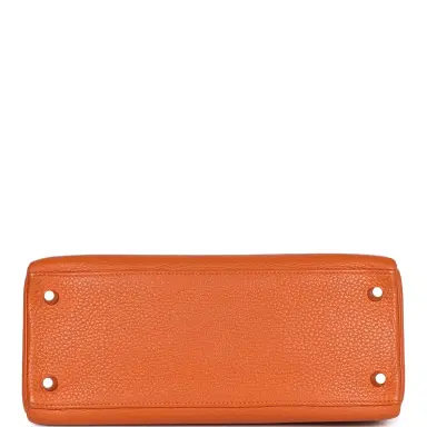 HERMÈS Pre-owned Hermes Kelly Retourne 28 Orange Togo Palladium Hardware | Thumbnail 6 HERMÈS Pre-owned Hermes Kelly Retourne 28 Orange Togo Palladium Hardware | Thumbnail 6