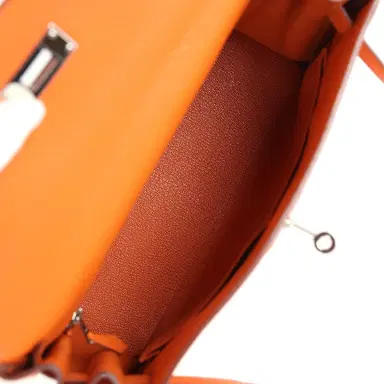 HERMÈS Pre-owned Hermes Kelly Retourne 28 Orange Togo Palladium Hardware | Thumbnail 8 HERMÈS Pre-owned Hermes Kelly Retourne 28 Orange Togo Palladium Hardware | Thumbnail 8