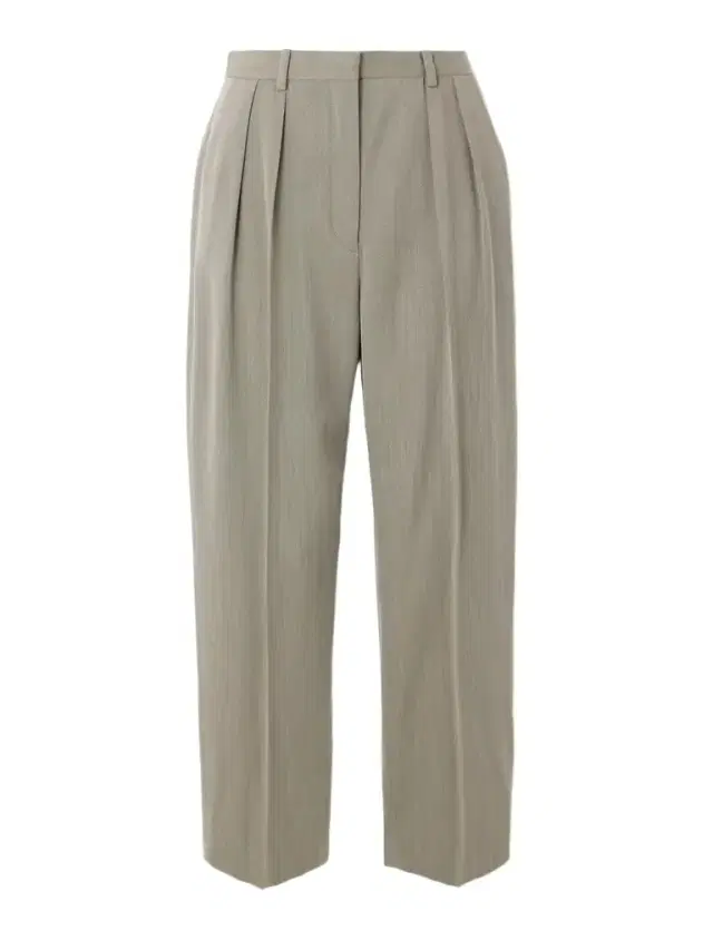 Loro Piana Hudson Cropped Pleated Wool Tapered Pants
