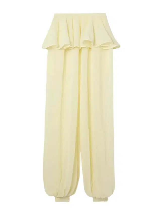 Alaïa Pleated Georgette Peplum Balloon Pants
