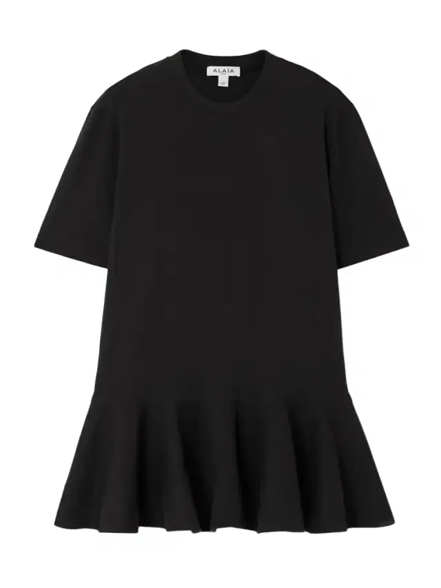 Alaïa Oversized Poplin-trimmed Cotton-jersey Peplum T-shirt
