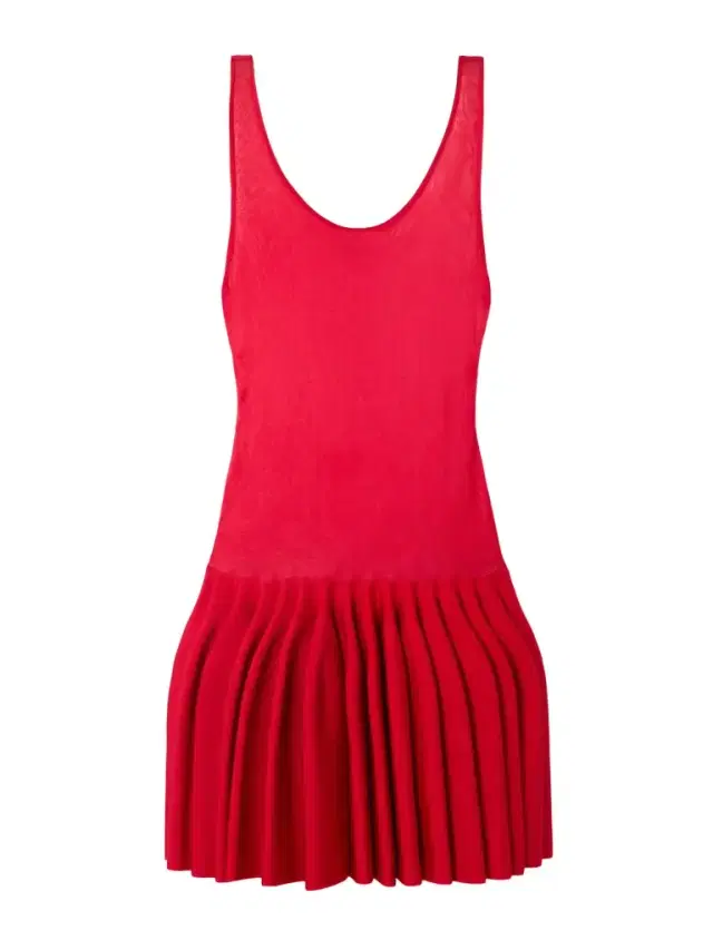Pleated Jersey And Stretch-knit Mini Dress