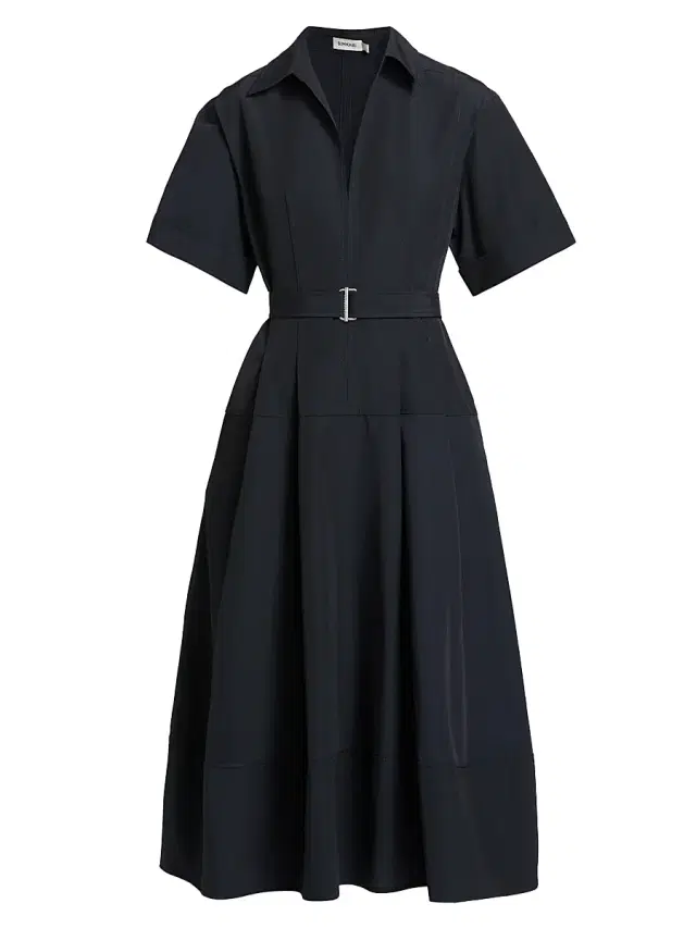 Women's Deanna Belted Midi-Dress - Midnight