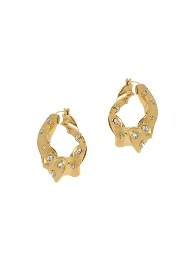 Oscar de la Renta Women's Goldtone & Glass Crystal Hoop Earrings - Crystal | Thumbnail 1 Oscar de la Renta Women's Goldtone & Glass Crystal Hoop Earrings - Crystal | Thumbnail 1
