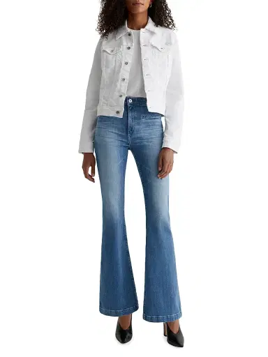 AG Jeans Women's Robyn Trucker Jacket - White - Size XS | Thumbnail 2