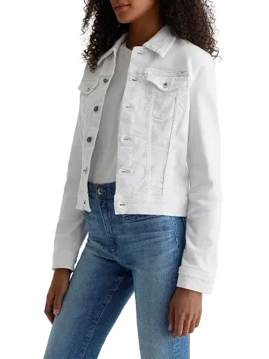 AG Jeans Women's Robyn Trucker Jacket - White - Size XS | Thumbnail 4