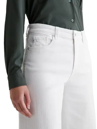 AG Jeans Women's Saige Wide-Leg Crop Pants - Gallery White - Size 31 | Thumbnail 6 AG Jeans Women's Saige Wide-Leg Crop Pants - Gallery White - Size 31 | Thumbnail 6
