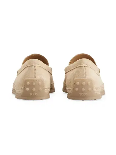 Tod's Men's Monogrammed Suede Slip-On Loafers - Naturale Chiaro - Size 12 | Thumbnail 3