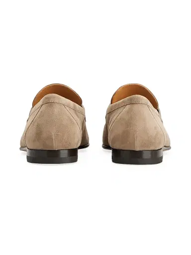 Tod's Men's Logo-Detailed Suede Loafers - Beige - Size 13 | Thumbnail 3