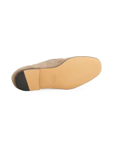 Tod's Men's Logo-Detailed Suede Loafers - Beige - Size 13 | Thumbnail 4