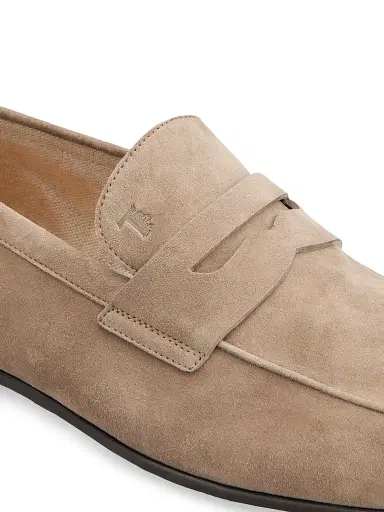 Tod's Men's Logo-Detailed Suede Loafers - Beige - Size 13 | Thumbnail 5