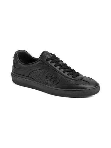 Gucci Men's G74 Retro Leather Sneakers - Black - Size 12 | Thumbnail 2 Gucci Men's G74 Retro Leather Sneakers - Black - Size 12 | Thumbnail 2