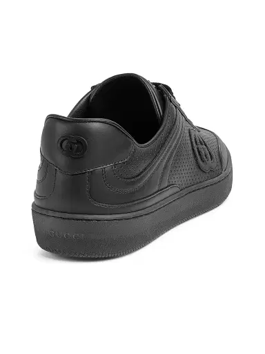 Gucci Men's G74 Retro Leather Sneakers - Black - Size 12 | Thumbnail 3 Gucci Men's G74 Retro Leather Sneakers - Black - Size 12 | Thumbnail 3