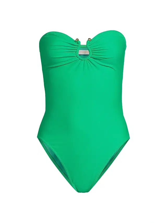 Ramy Brook Women's Ezra Strapless One-Piece Swimsuit - Palm Green