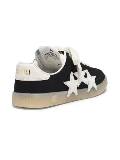 AMIRI Women's Pacific Star Leather Low-Top Sneakers - Black - Size 5 | Thumbnail 3