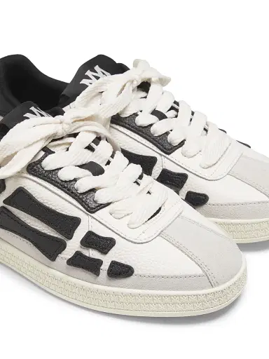 AMIRI Women's Pacific Bones Leather Low-Top Sneakers - Black - Size 10 | Thumbnail 2