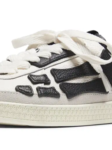 AMIRI Women's Pacific Bones Leather Low-Top Sneakers - Black - Size 10 | Thumbnail 6